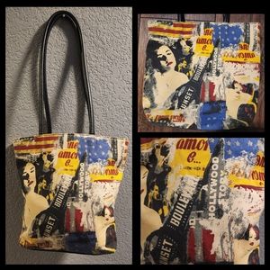 VTG Hollywood Scene Canvas Tote